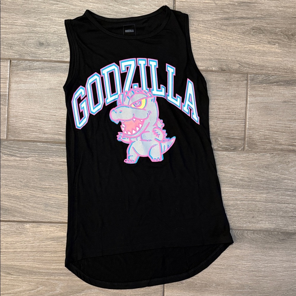 NWOT Godzilla Black Tank Top Sz small